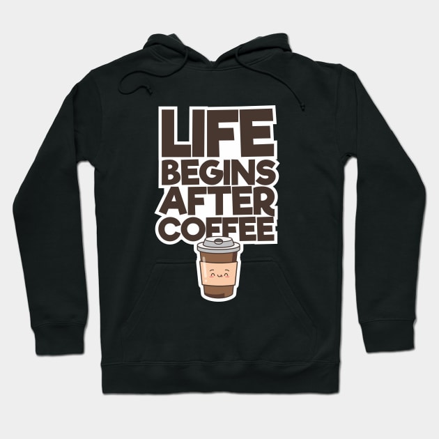 Life Begins After Coffee Hoodie by jaybeetee